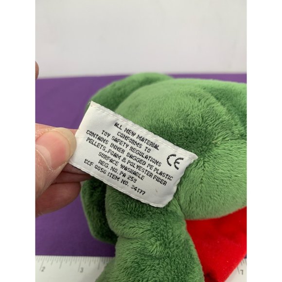 Russ 7 Inch Frog Just For You Envelope Gift Pouch Red Flowers Plastic Eyes Pink - Picture 7 of 11